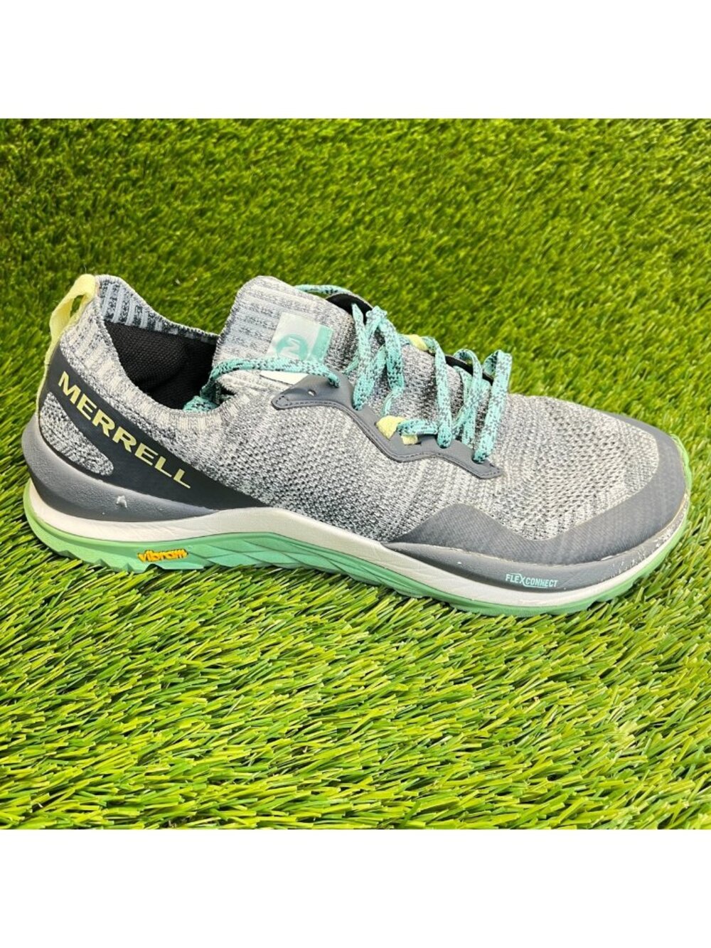 Merrell Mag 9 Womens‎ Size 10 Gray Blue Athletic Running Hiking Shoes Sneakers